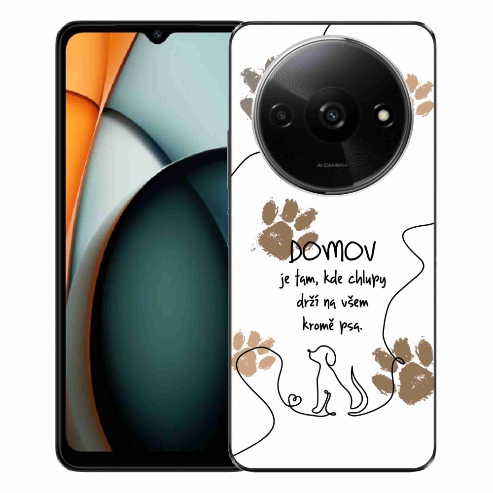 Gelový kryt mmCase na Xiaomi Redmi A3  - psí motiv bílé pozadí