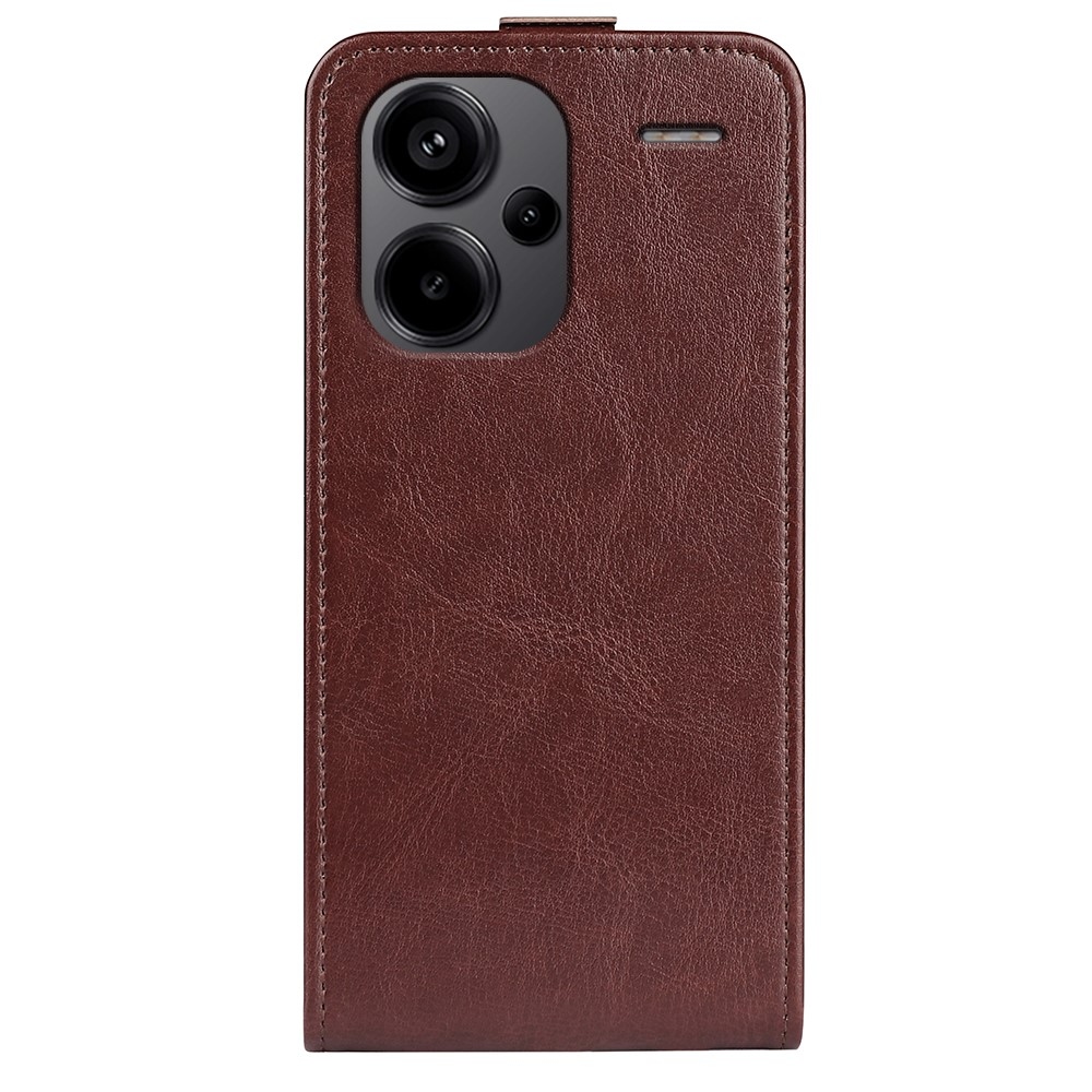 Vertical flipové pouzdro na Xiaomi Redmi Note 13 Pro+ 5G - hnědé