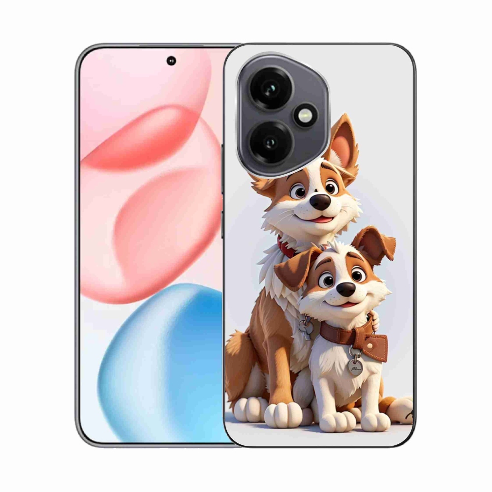 Gelový kryt mmCase na Honor 400 - kreslení psi