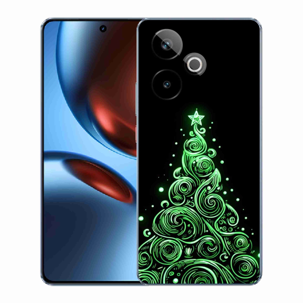 Gelový kryt mmCase na Realme GT 7 5G/GT 7T 5G - neonový vánoční stromek 3