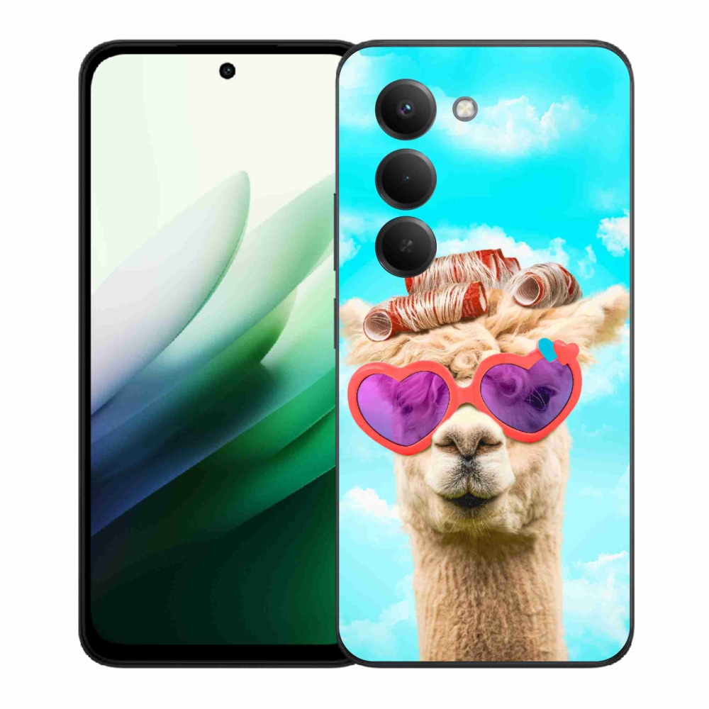 Gelový kryt mmCase na Xiaomi Redmi 15 5G (169mm) - lama s brýlemi