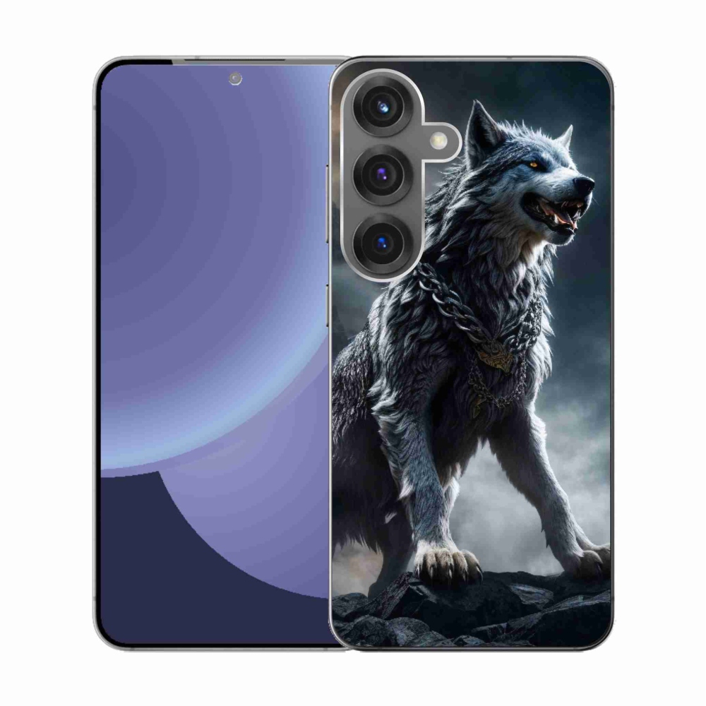 Gelový kryt mmCase na Samsung Galaxy S25 - vlk 1