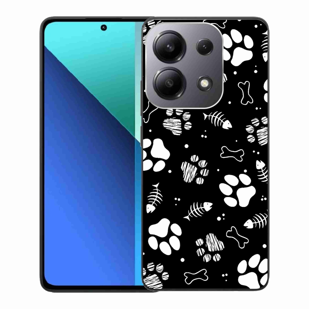 Gelový kryt mmCase na Xiaomi Redmi Note 13 - psí tlapky
