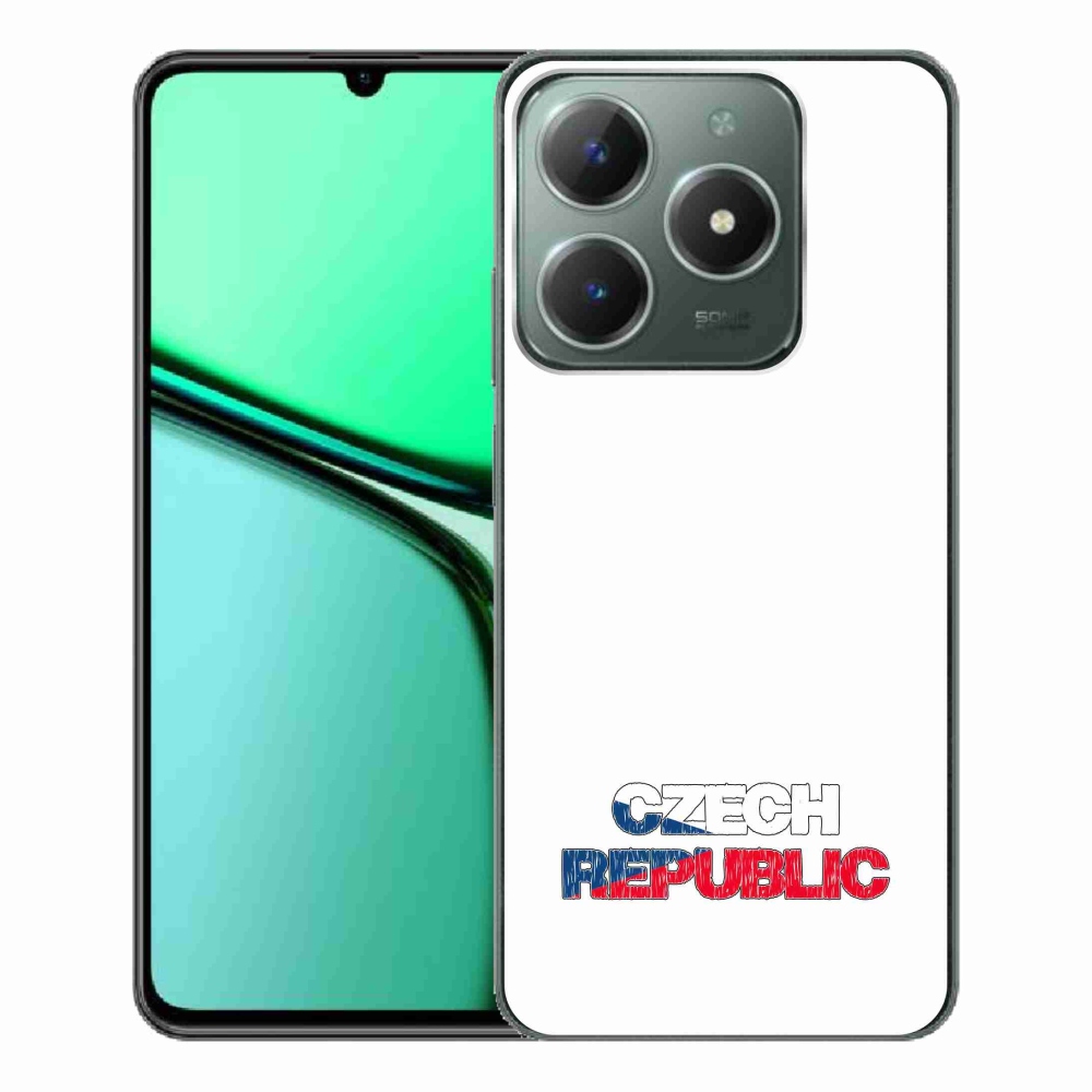 Gelový kryt mmCase na Realme C61 - Czech Republic bílé pozadí