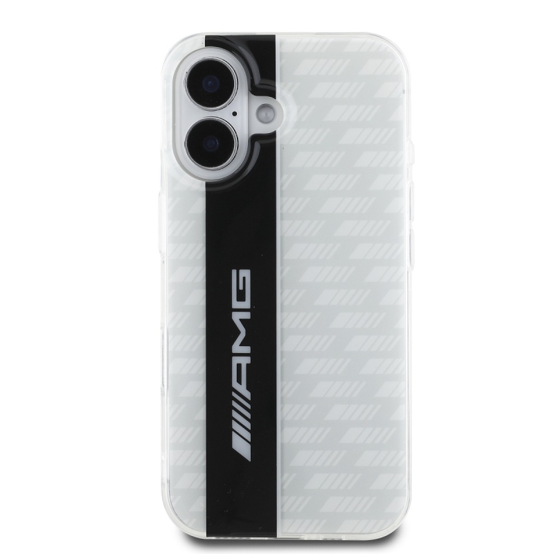 AMG Carbon Pattern Zadní Kryt pro iPhone 16 White
