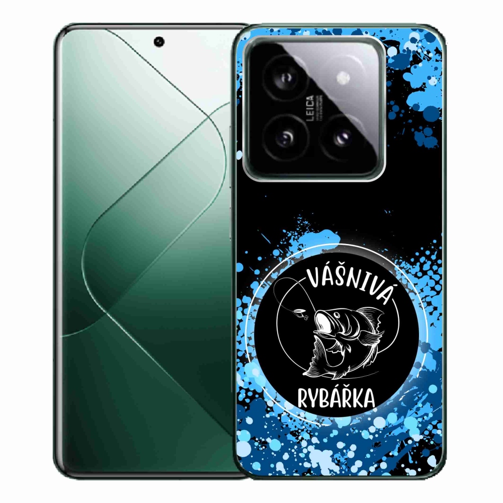 Gelový kryt mmCase na Xiaomi 14 Pro - vášnivá rybářka černé pozadí