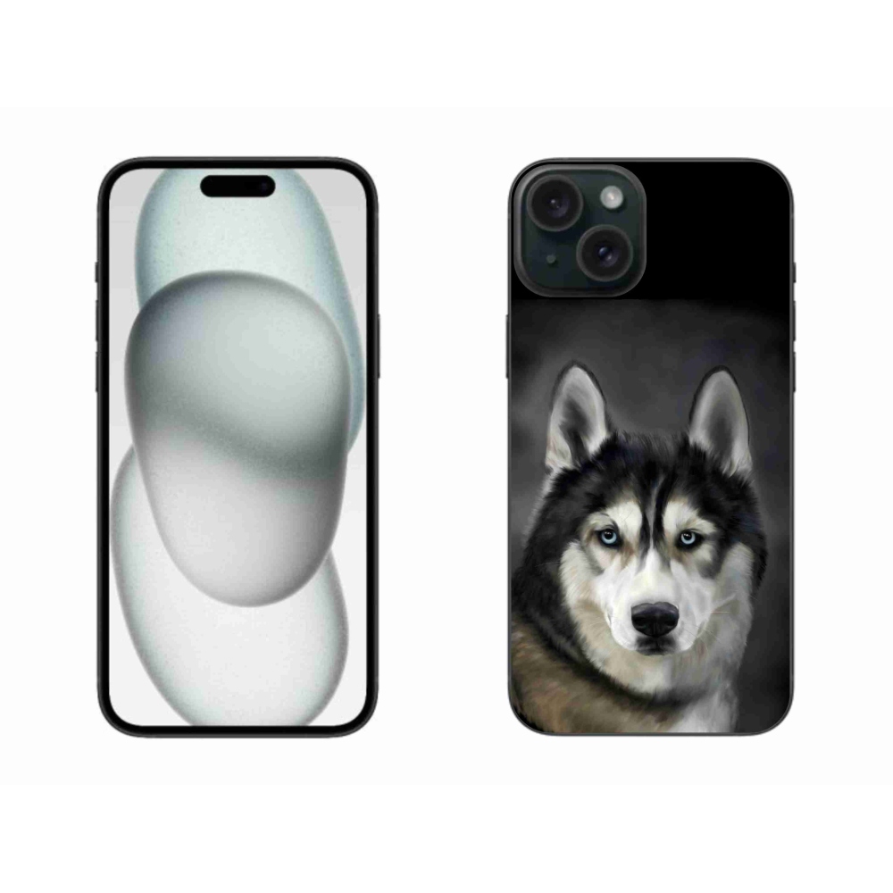 Gelový obal mmCase na iPhone 15 Plus - husky