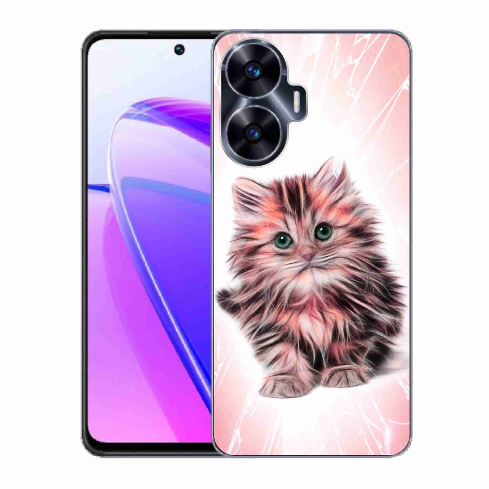 Gelový kryt mmCase na Realme C55 - roztomilé kotě