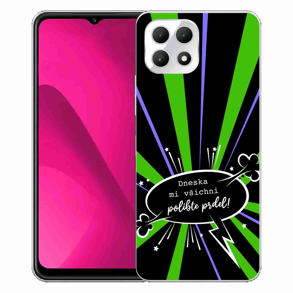 Gelový kryt mmCase na T-Mobile T Phone 2 - vtipný text 15 černé pozadí