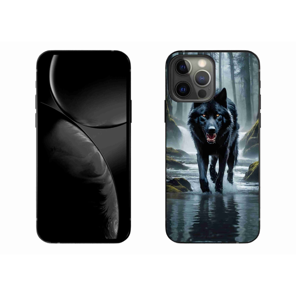 Gelový kryt mmCase na iPhone 13 Pro Max - černý vlk