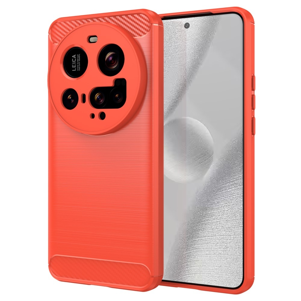 Carbon odolný gelový obal na Xiaomi 15 Ultra - červený