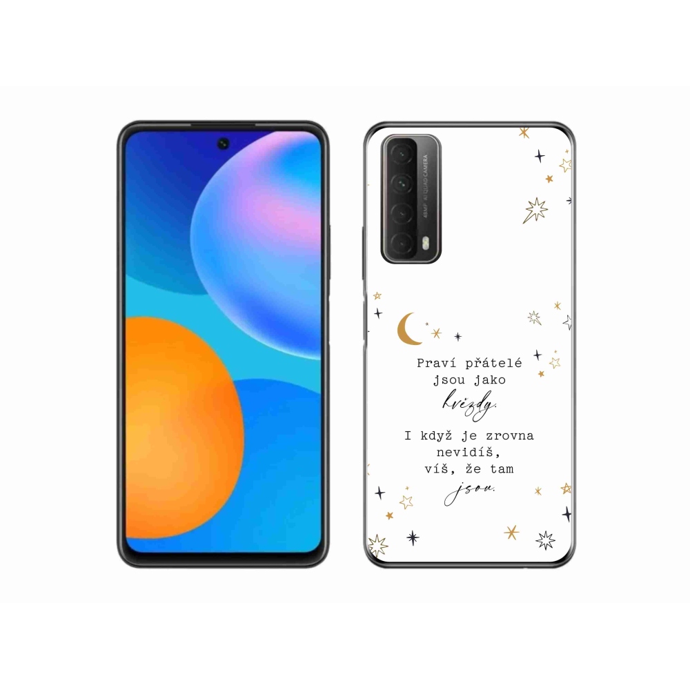 Gelový kryt mmCase na Huawei P Smart (2021) - citát 6 bílé pozadí