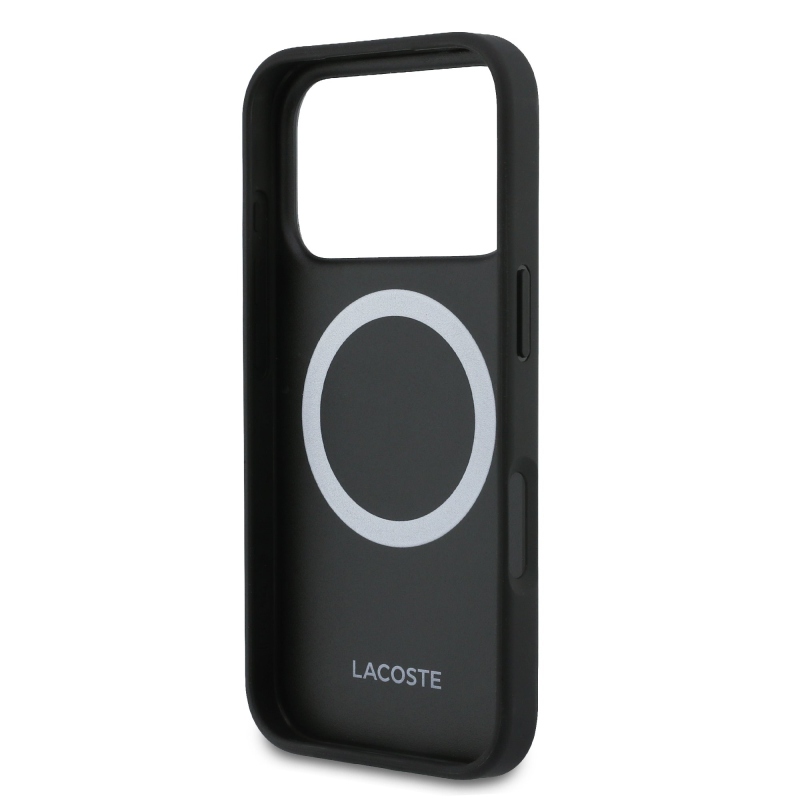 Lacoste PVC Blend MagSafe Zadní Kryt + Peněženka pro iPhone 17 Pro Brown