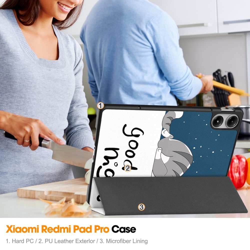Patte chytré zavírací pouzdro na tablet Xiaomi Redmi Pad Pro 4G/5G - kočka