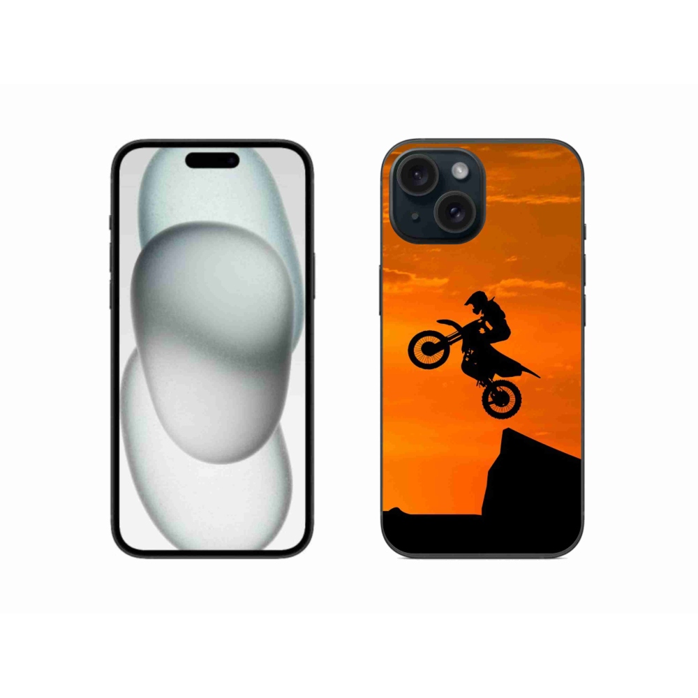 Gelový kryt mmCase na iPhone 15 - motocross
