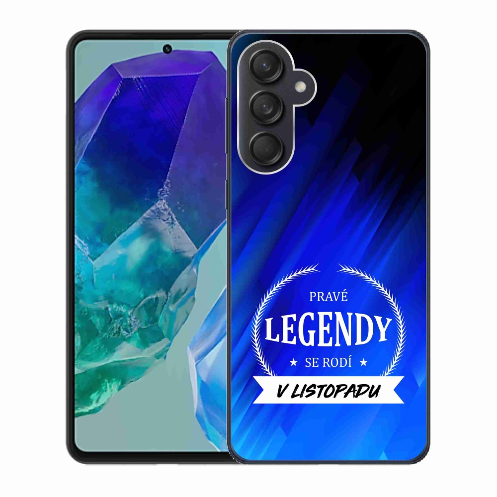 Gelový kryt mmCase na Samsung Galaxy M55 5G - legendy v listopadu modré pozadí
