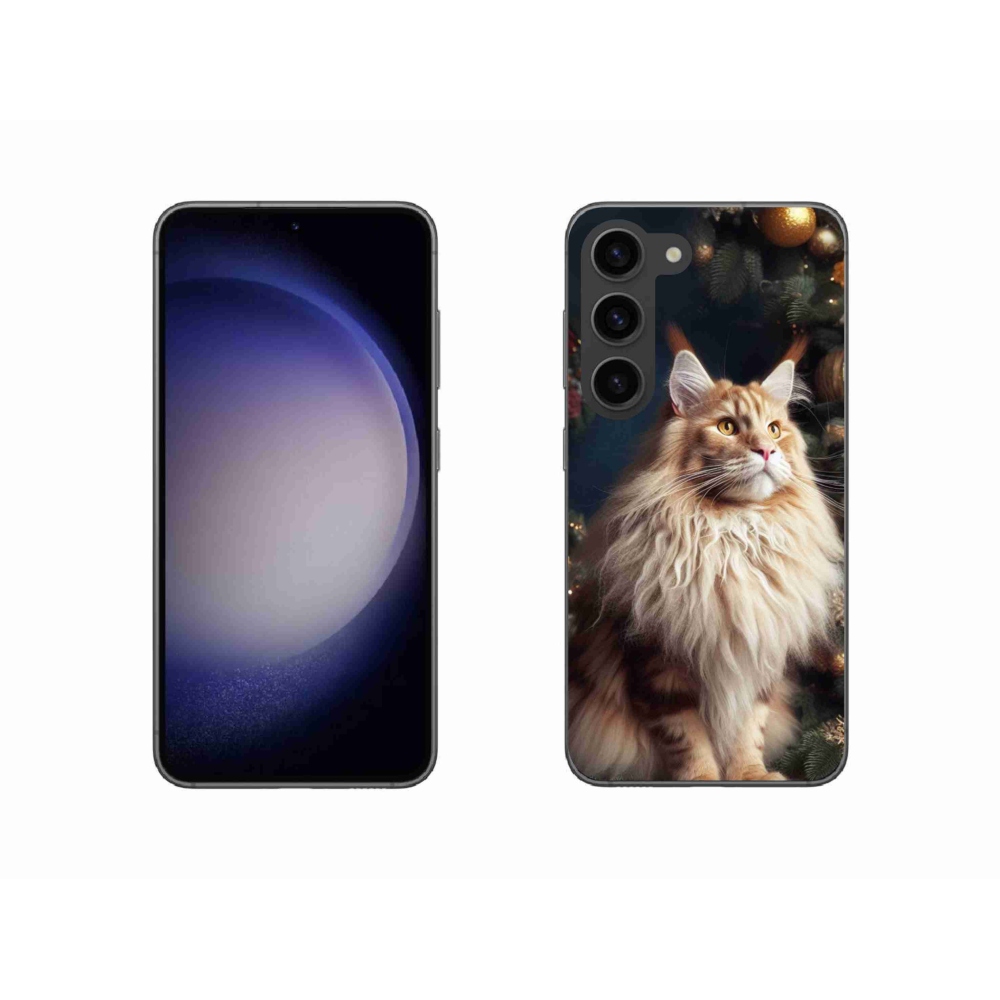 Gelový kryt mmCase na Samsung Galaxy S23 5G - kočka u stromku