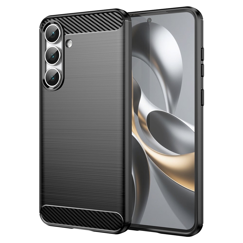 Carbon odolný gelový obal na Samsung Galaxy S25 FE - černý
