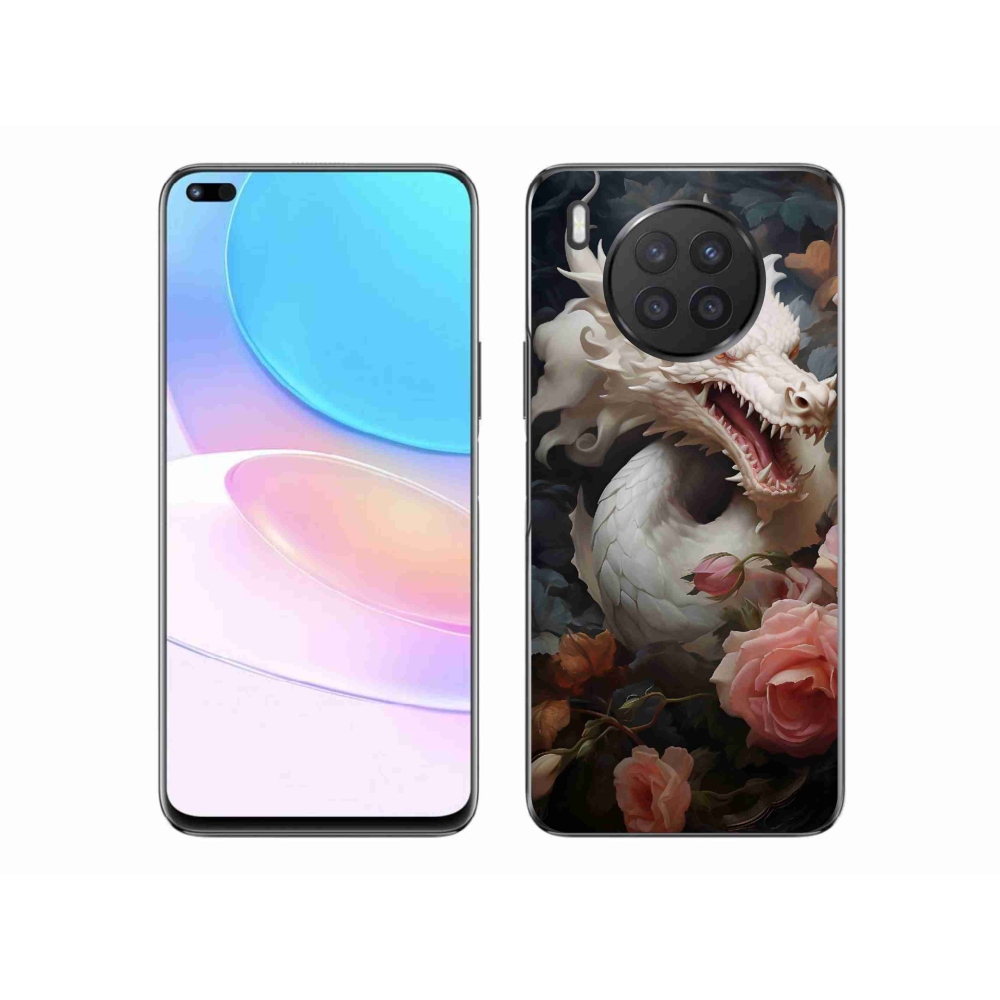 Gelový kryt mmCase na Huawei Nova 8i - bílý drak