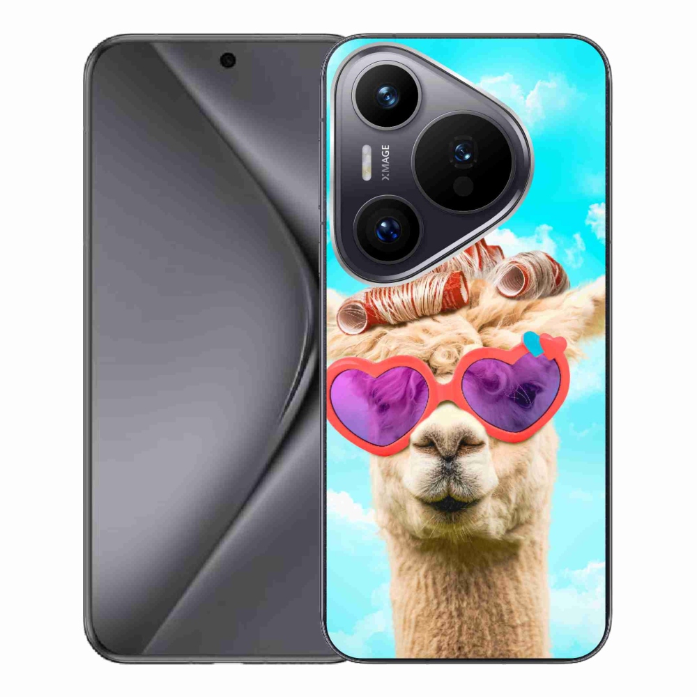 Gelový kryt mmCase na Huawei Pura 70 Pro - lama s brýlemi