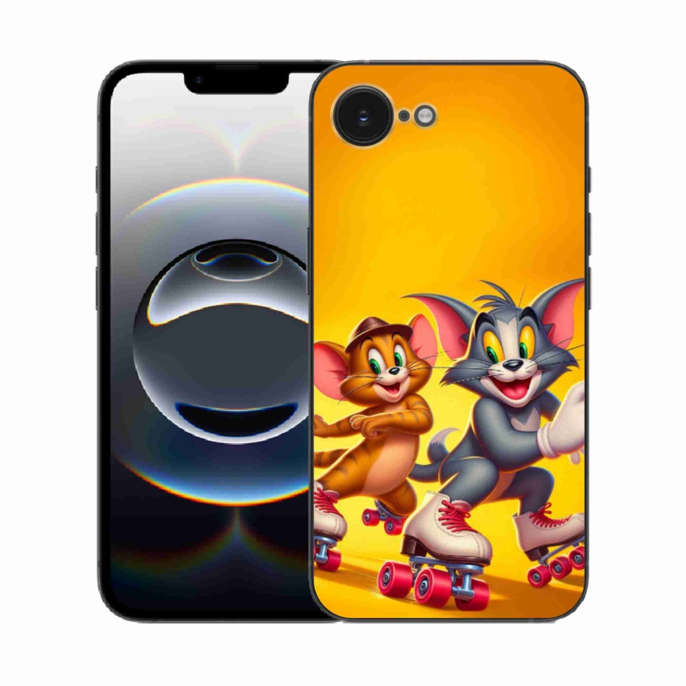 Gelový kryt mmCase na iPhone 16e - tom a jerry