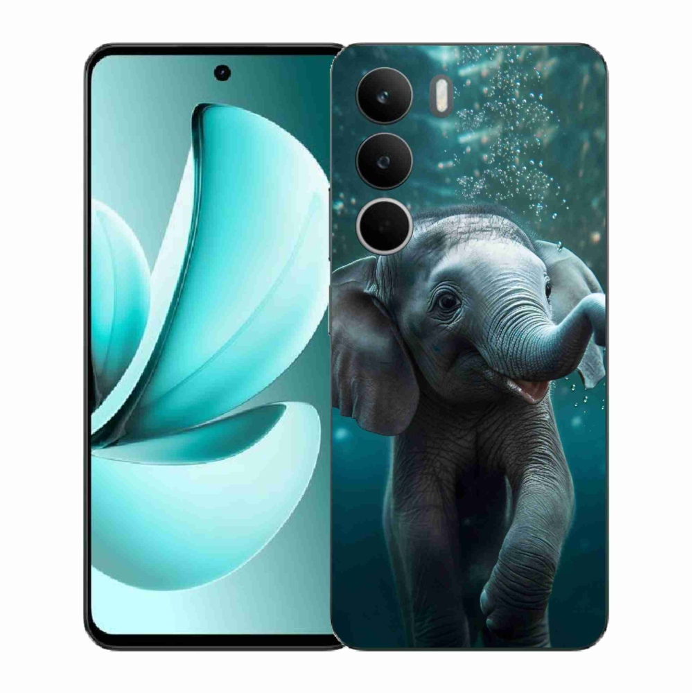 Gelový kryt mmCase na Realme C71 - slůně pod vodou
