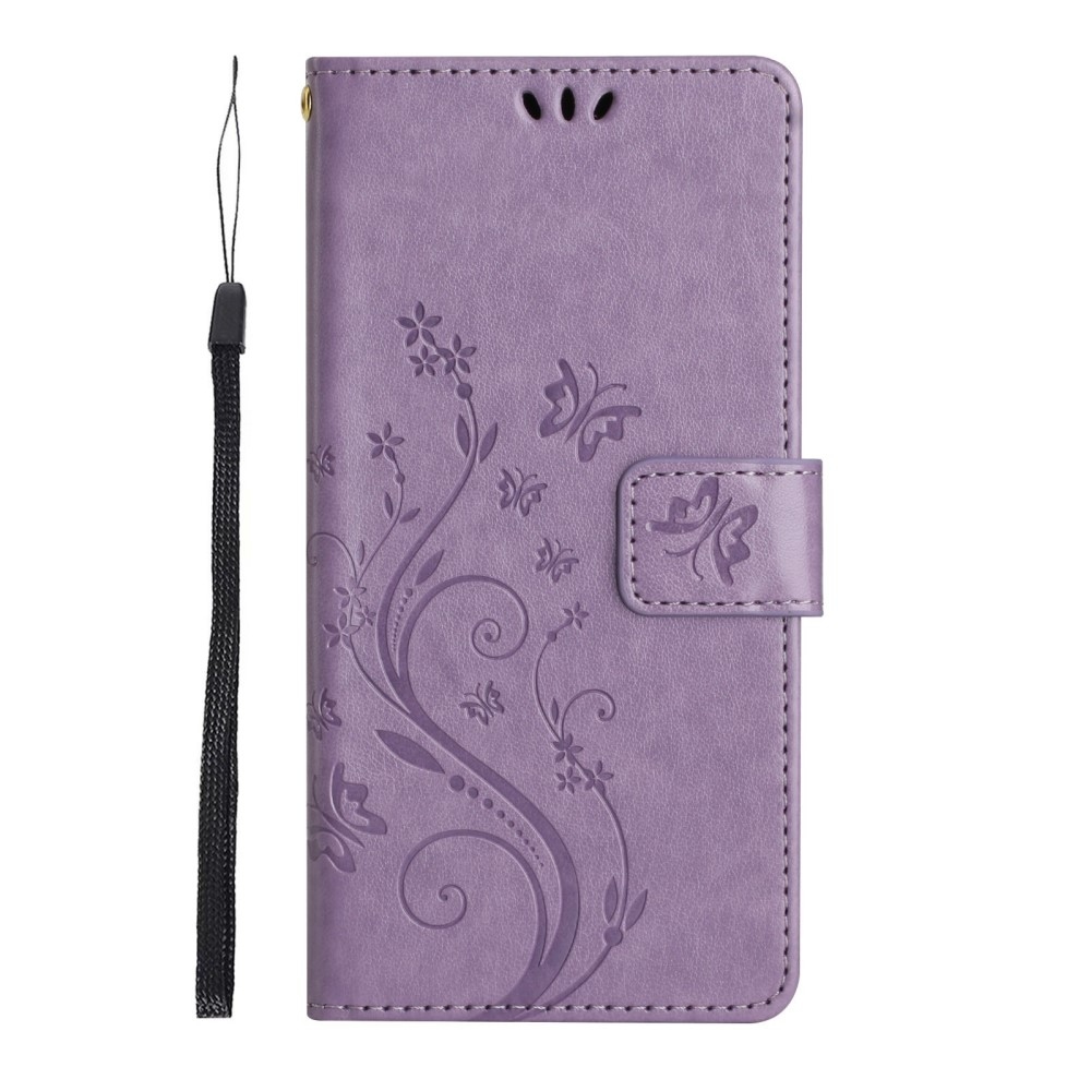 Flowers knížkové pouzdro na Honor Magic 7 Pro 5G - světlefialové