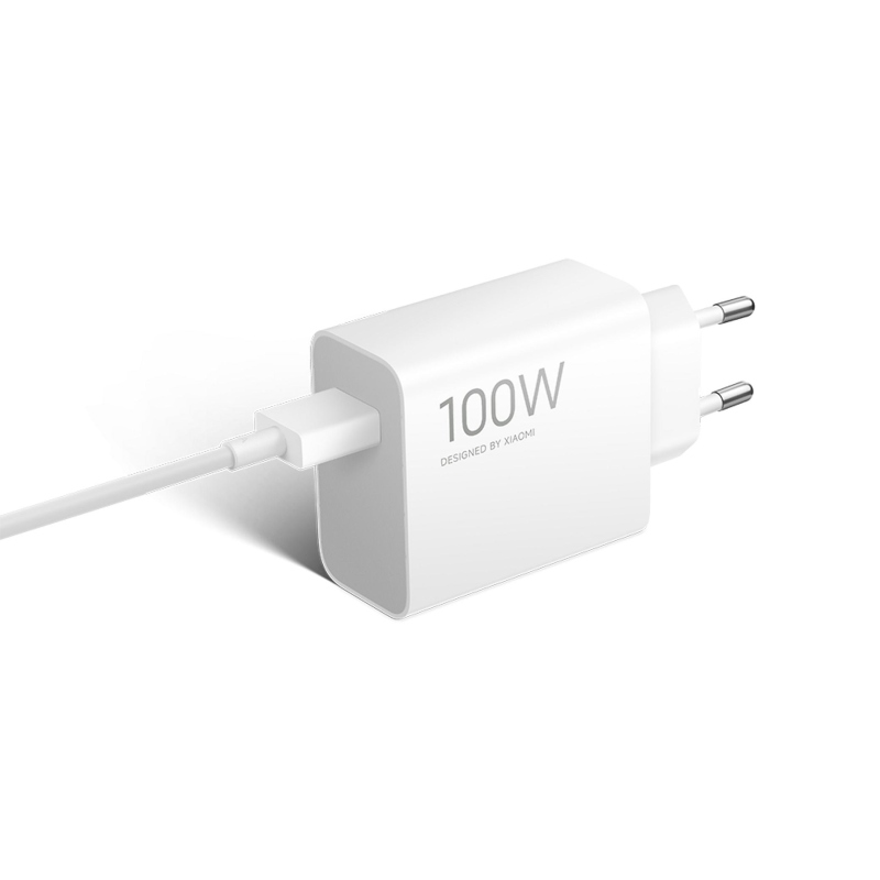 Xiaomi MDY-19-ER USB-A 100W Cestovní Nabíječka + USB-C 6A Datový Kabel White 