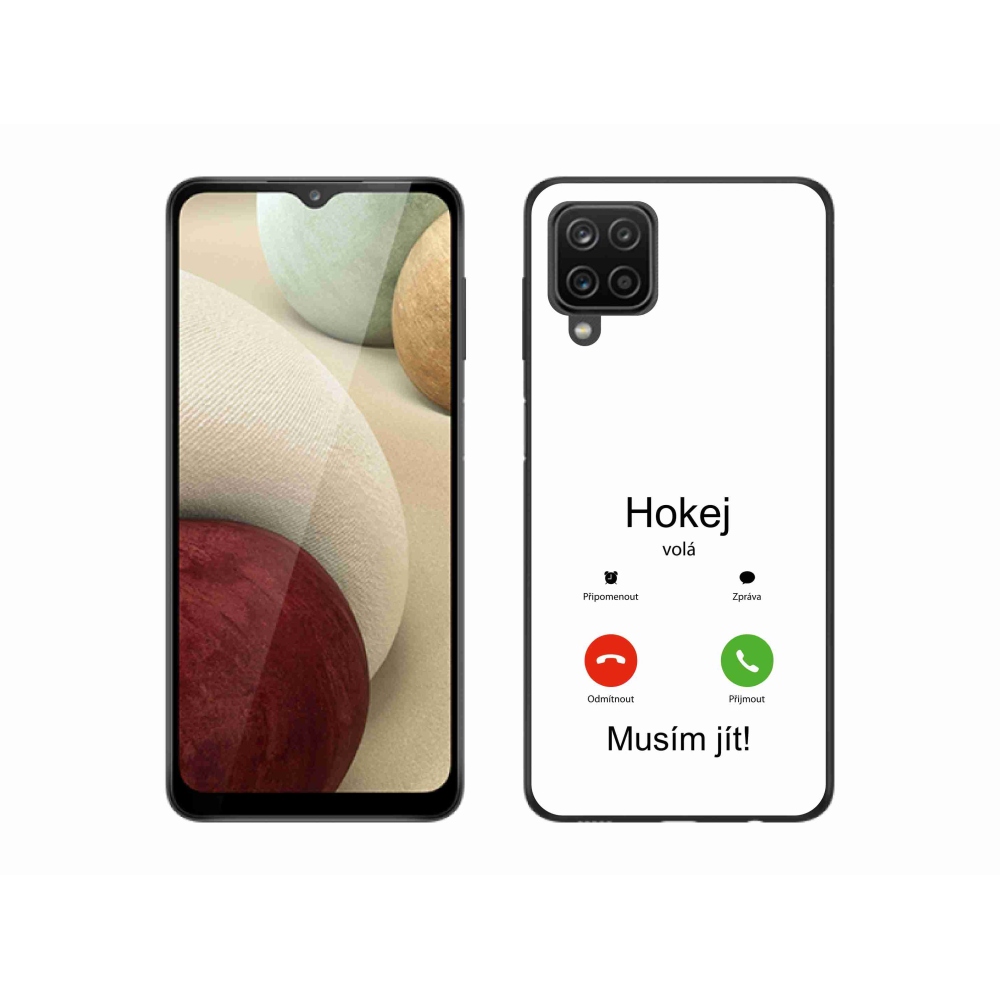 Gelový kryt mmCase na Samsung Galaxy M12 - hokej volá bílé pozadí