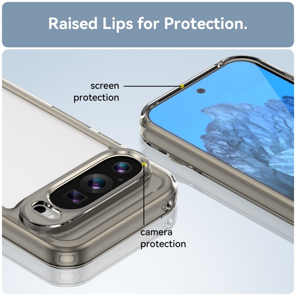 Gelový obal s pevnými zády na Google Pixel 9/9 Pro - šedý