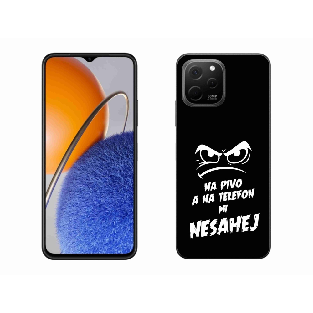 Gelový kryt mmCase na Huawei Nova Y61 - pivní motiv 2 černé pozadí