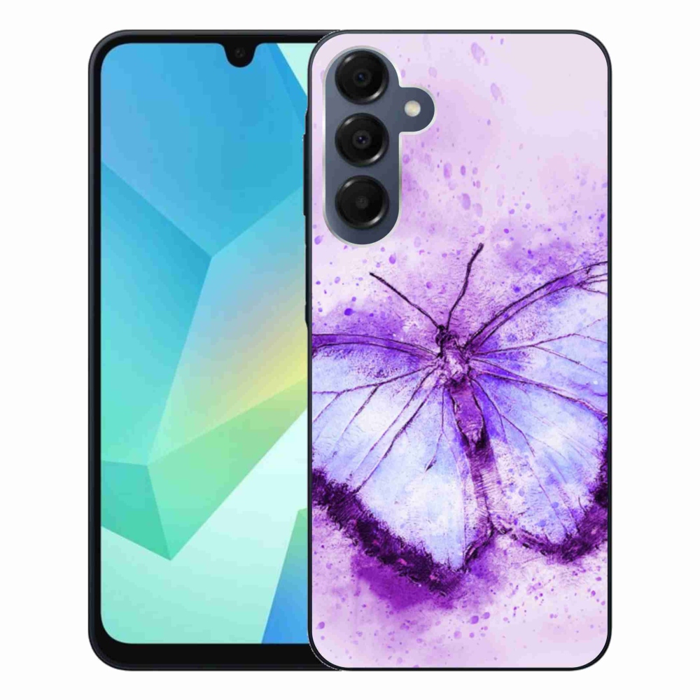 Gelový kryt mmCase na Samsung Galaxy A16 4G/5G - fialový motýl