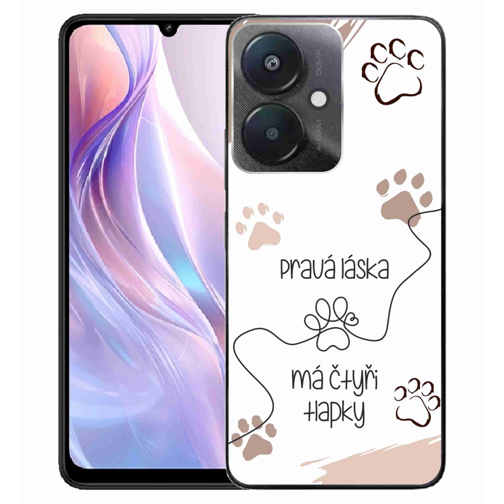 Gelový kryt mmCase na Xiaomi Redmi 13C 5G  - psí motiv 1 bílé pozadí