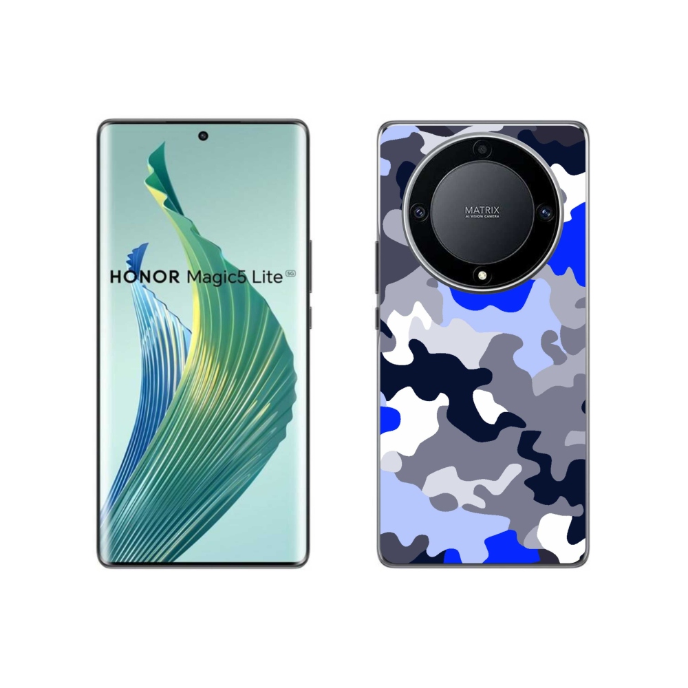 Gelový kryt mmCase na Honor Magic 5 Lite 5G - maskáčový vzor 8