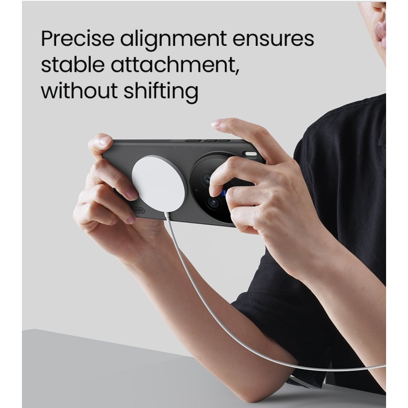 Nillkin Super Frosted PRO Magnetic Zadní Kryt pro Vivo X300 Ultra Transparent Black