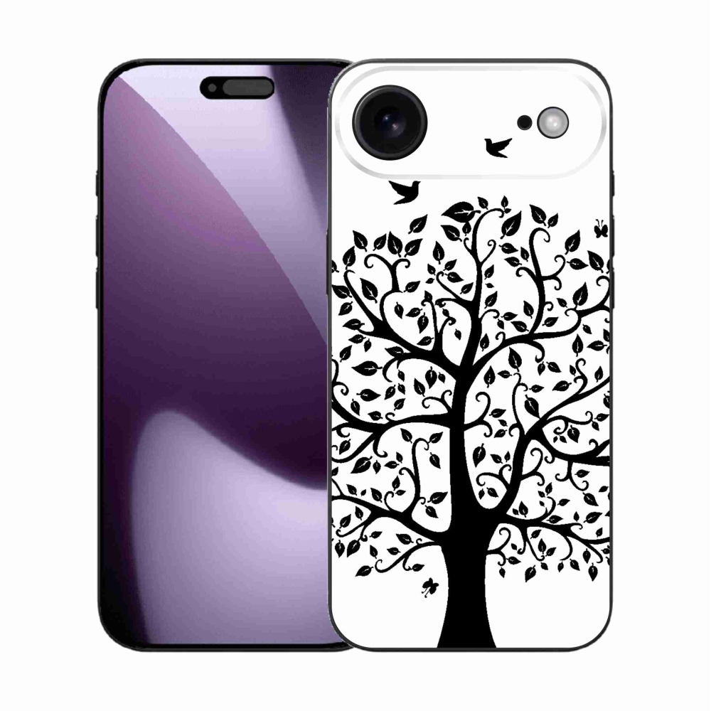Gelový kryt mmCase na iPhone 17 Air - černobílý strom