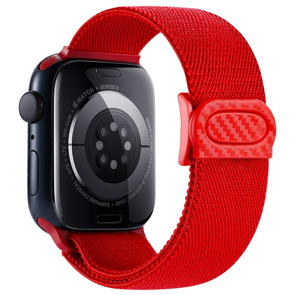 Gradient nylonový řemínek na Apple Watch Ultra/Ultra 2 49mm/SE/SE 2022/2023 44mm/9/8/7 45mm/6/5/4 44mm/3/2/1 42 mm - červený