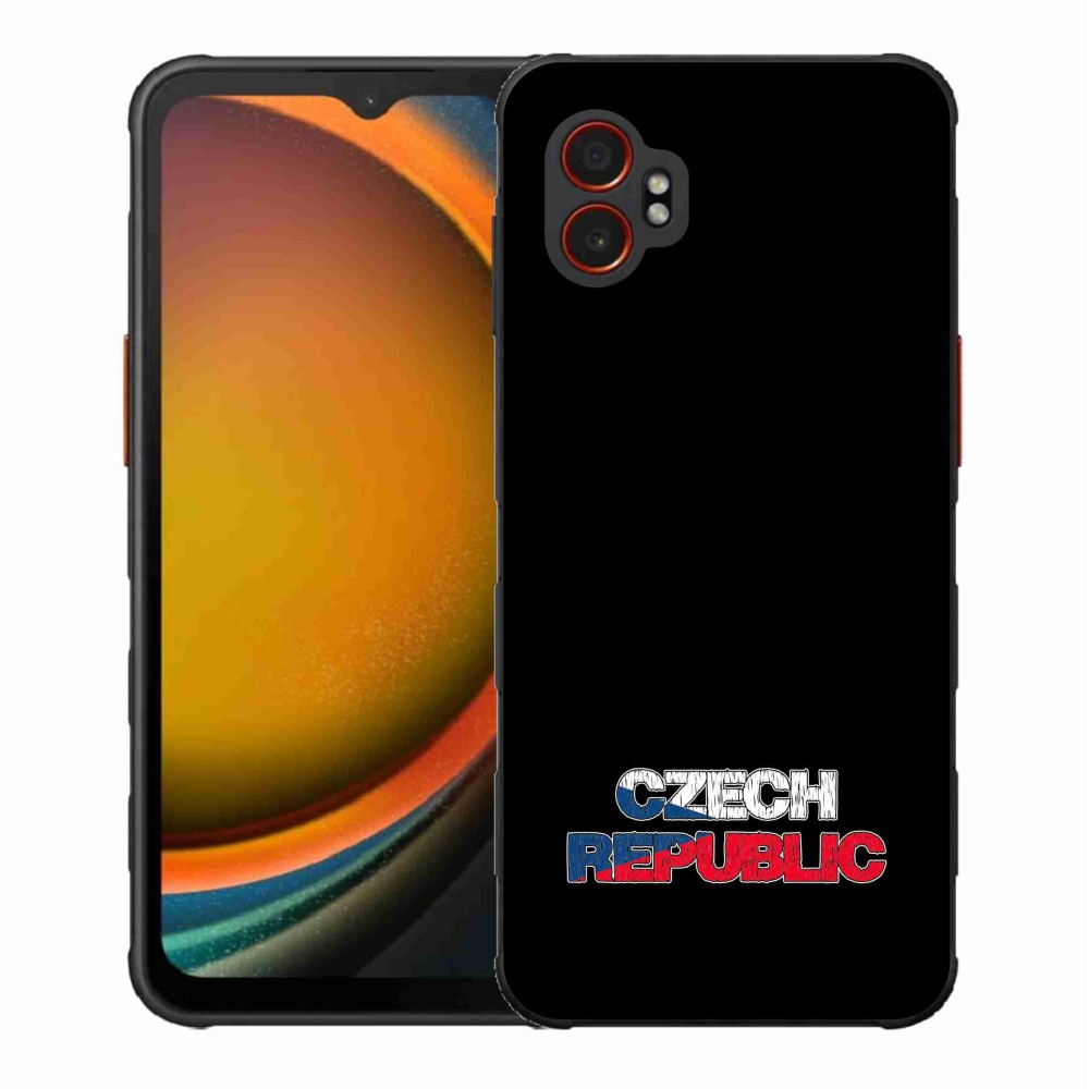 Gelový kryt mmCase na Samsung Galaxy Xcover 7 Pro - Czech Republic černé pozadí
