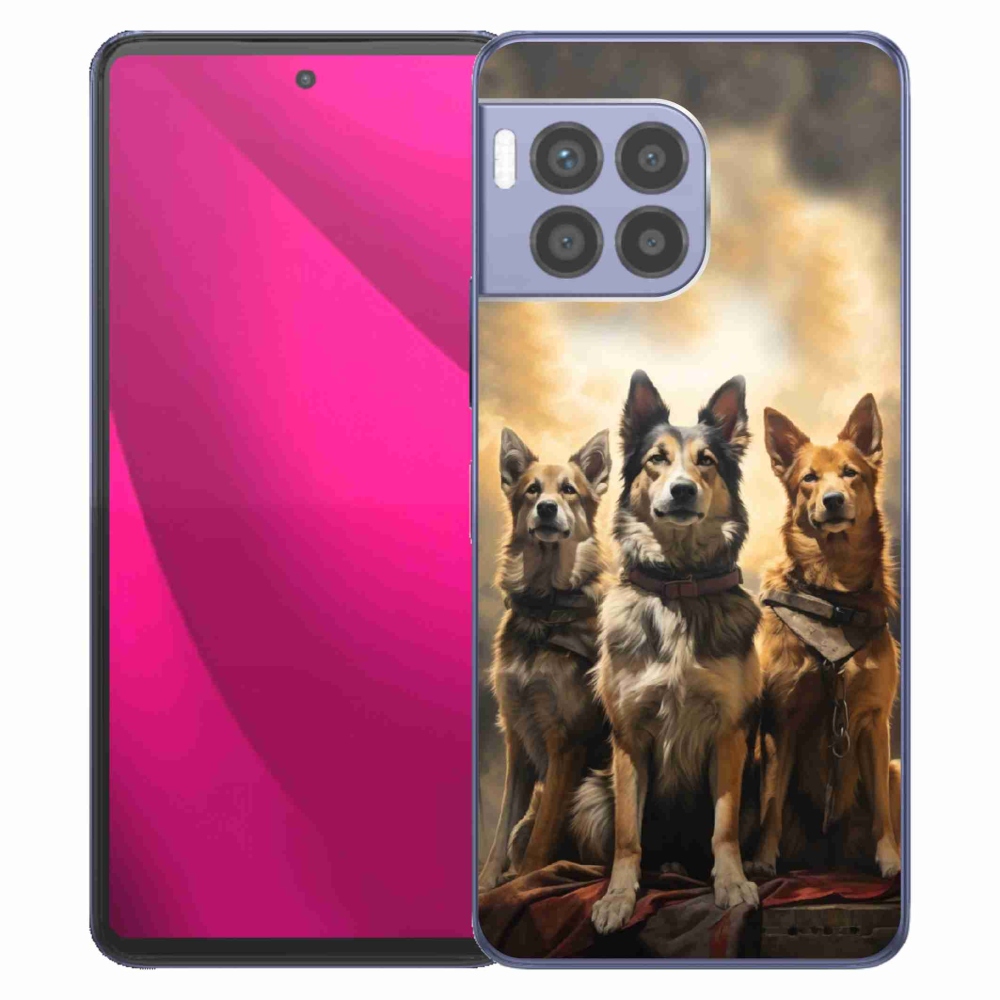 Gelový kryt mmCase na T-Mobile T Phone 2 Pro - tři psi