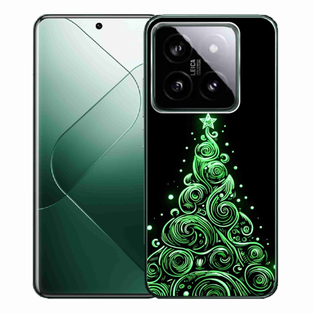 Gelový kryt mmCase na Xiaomi 14 Pro - neonový vánoční stromek 3