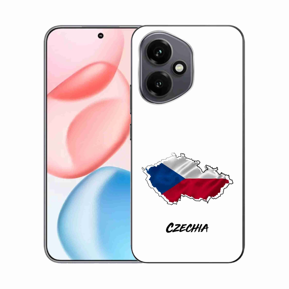 Gelový kryt mmCase na Honor 400 - Czechia bílé pozadí