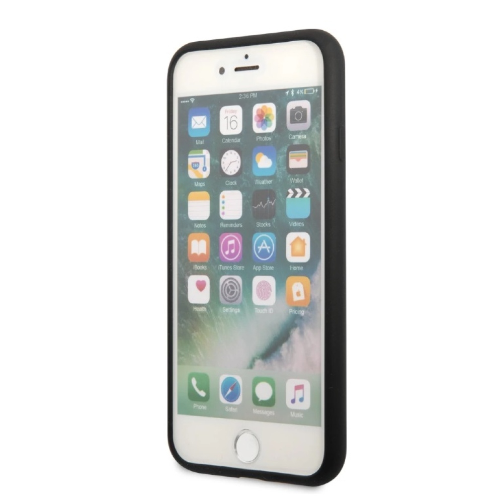 Karl Lagerfeld Liquid Silicone Ikonik NFT kryt iPhone 7/8/SE (2020/2022) černý