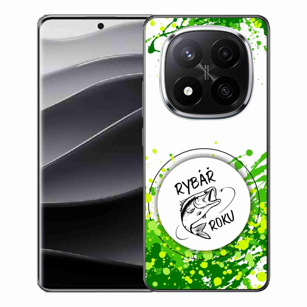 Gelový kryt mmCase na Xiaomi Redmi Note 14 Pro+ 5G - rybář roku bílé pozadí