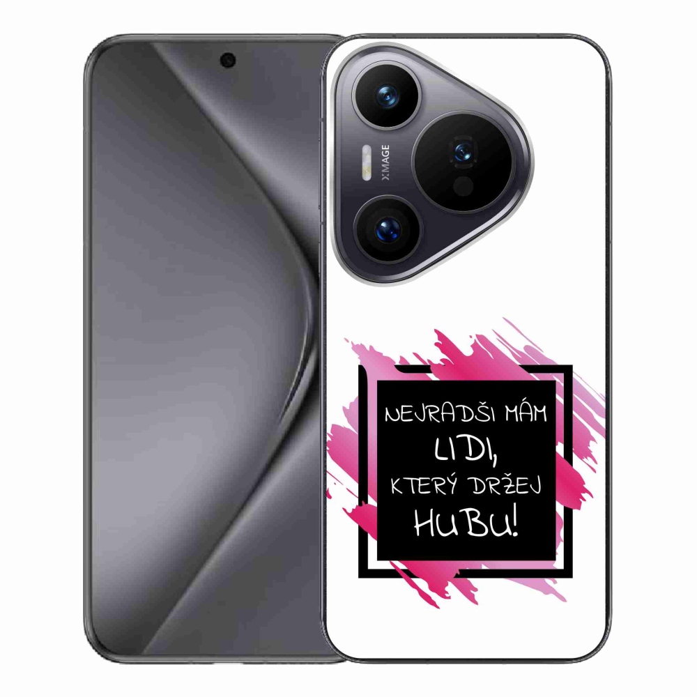 Gelový kryt mmCase na Huawei Pura 70 Pro - vtipný text 7 černobílé pozadí