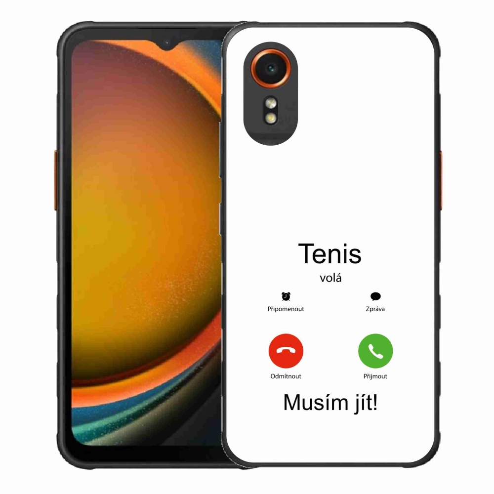 Gelový kryt mmCase na Samsung Galaxy Xcover 7 - tenis volá bílé pozadí