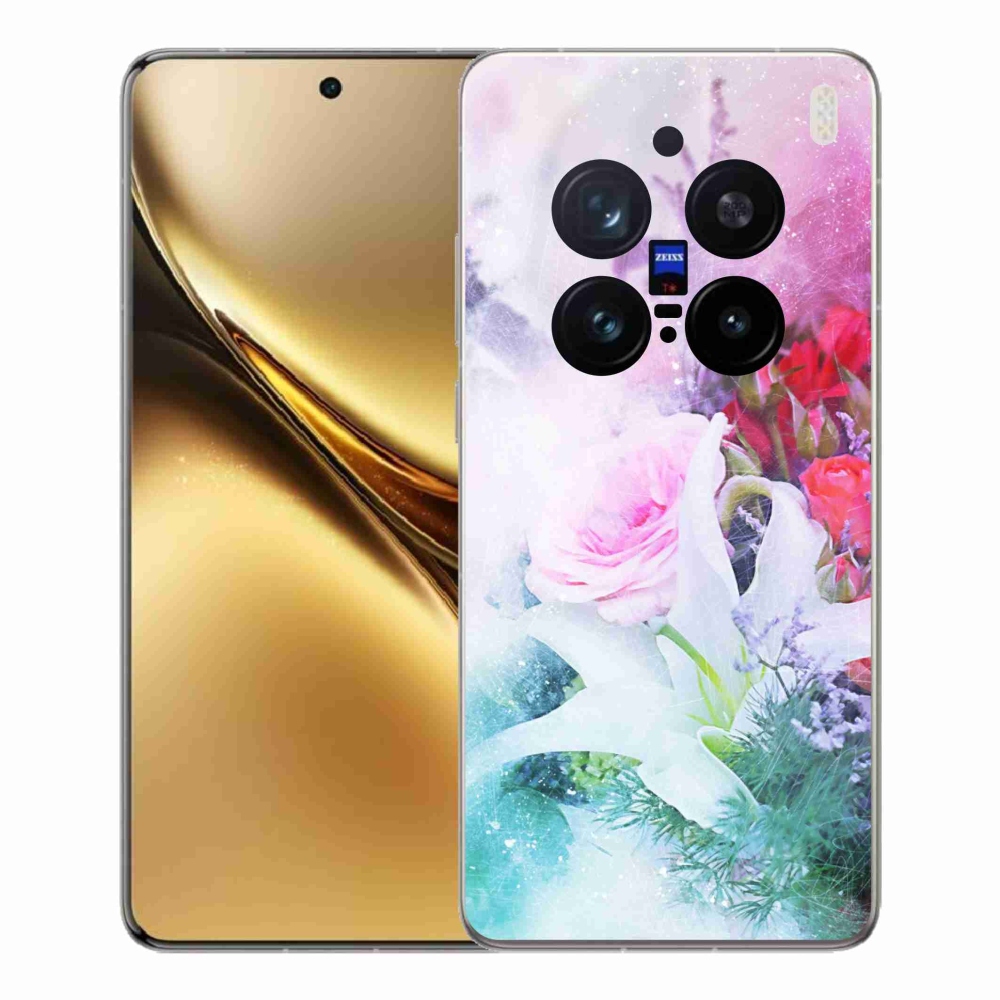 Gelový kryt mmCase na Vivo X200 Pro 5G - květiny 4