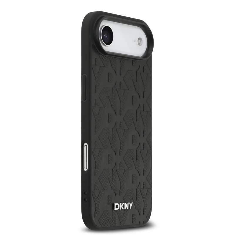 DKNY PU Leather Grid Pattern Magsafe Zadní Kryt pro iPhone Air Black