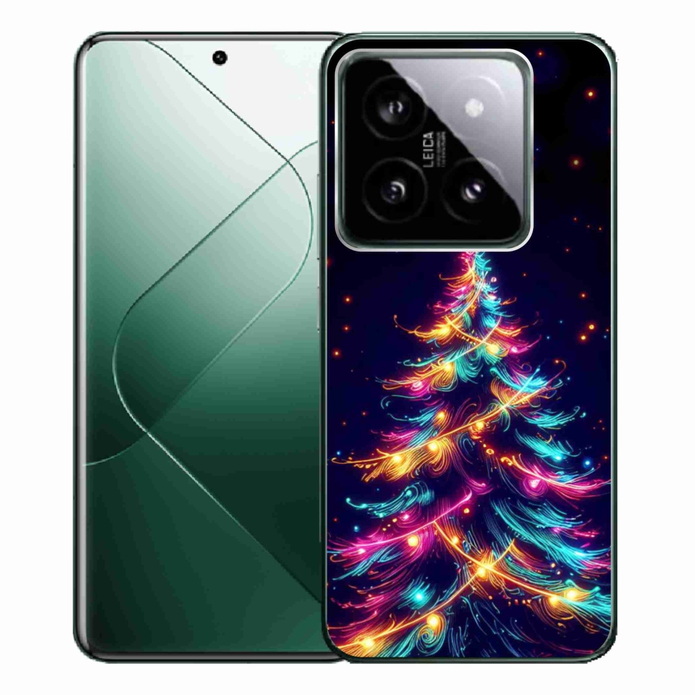 Gelový kryt mmCase na Xiaomi 14 Pro - neonový vánoční stromek