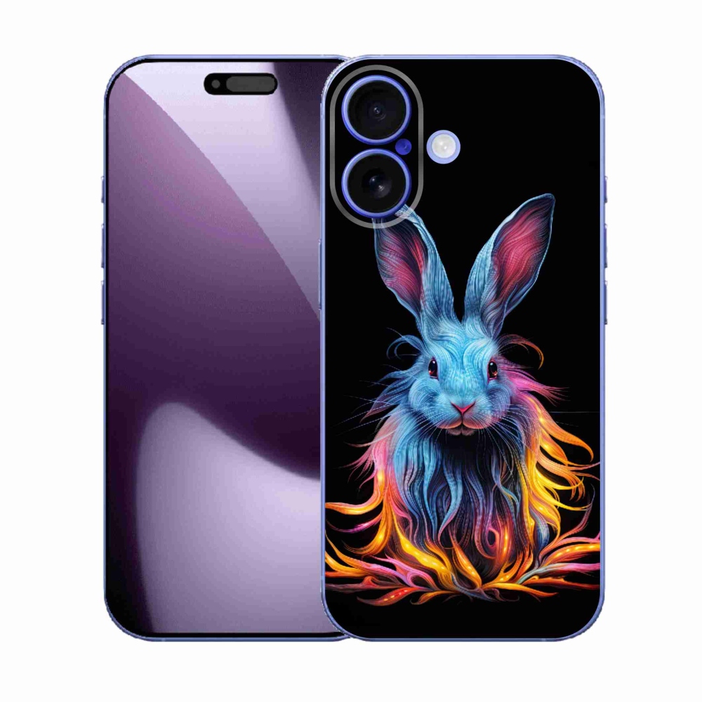 Gelový kryt mmCase na iPhone 17 - abstraktní zajíc