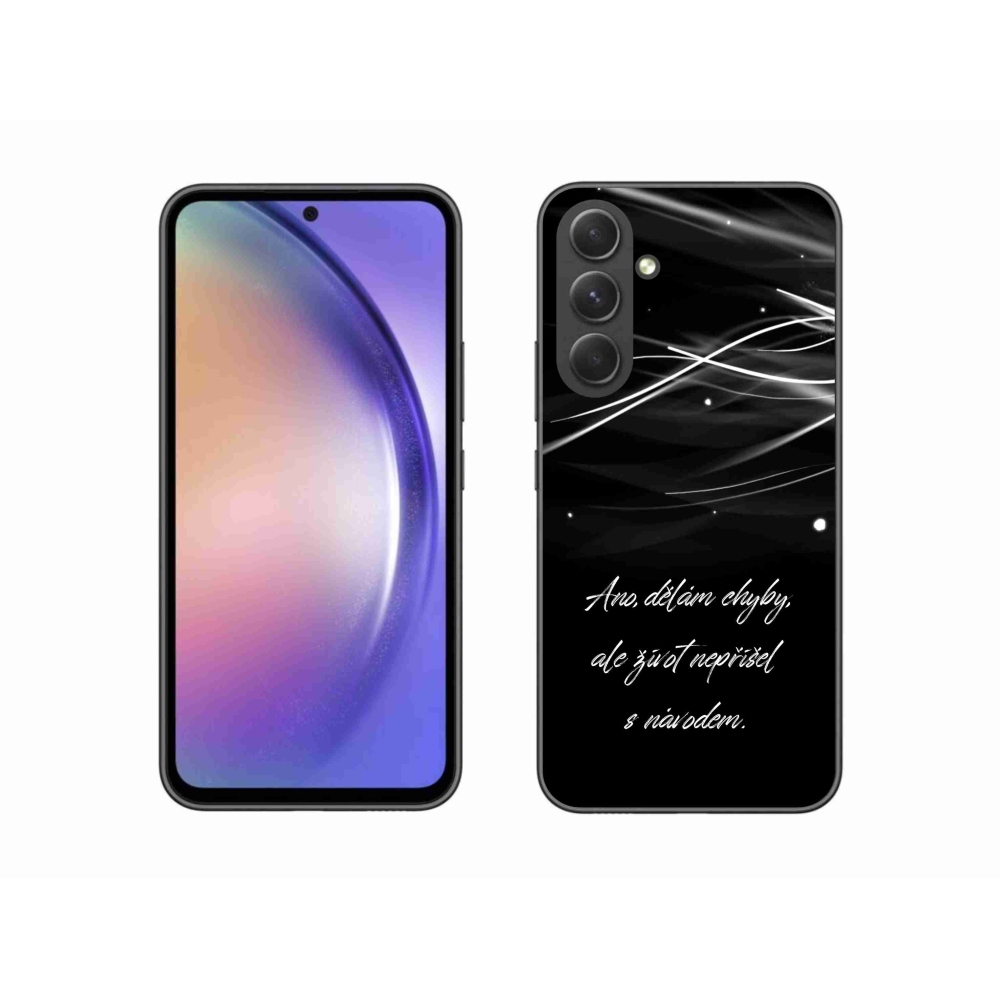 Gelový kryt mmCase na Samsung Galaxy A54 5G - citát černé pozadí